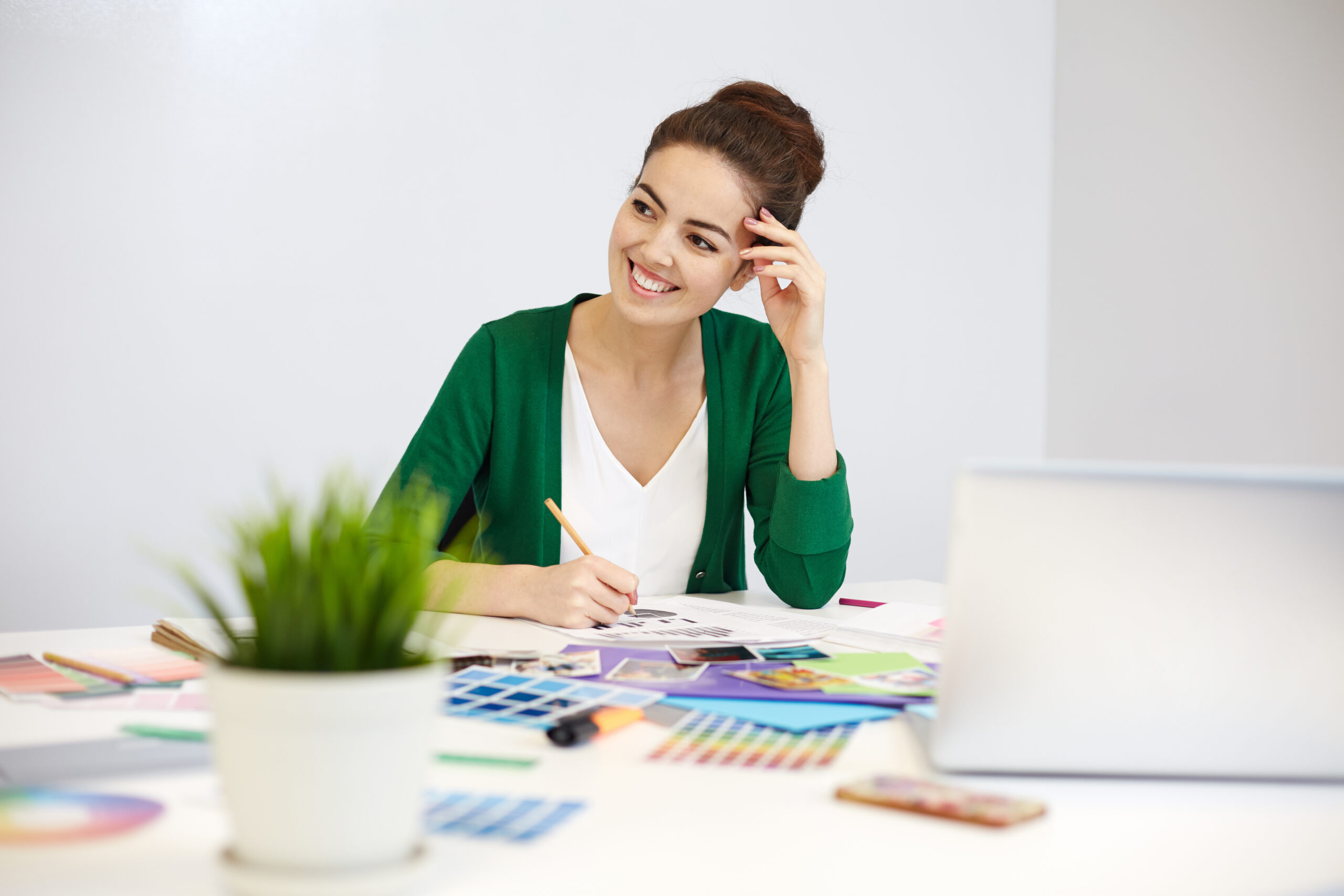 young woman researching payday loans and other options