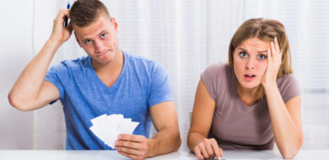 couple stressing over finances