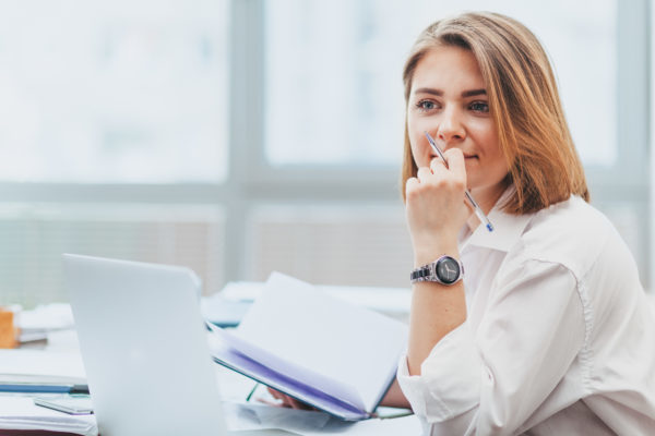 young woman in an office