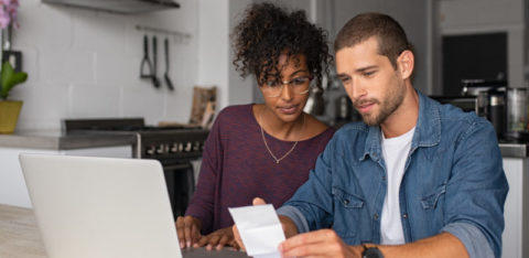 couple looking at a computer