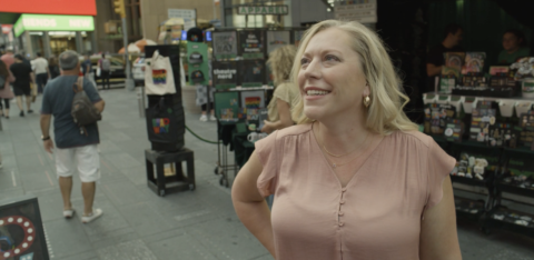 Lindsay in Times Square