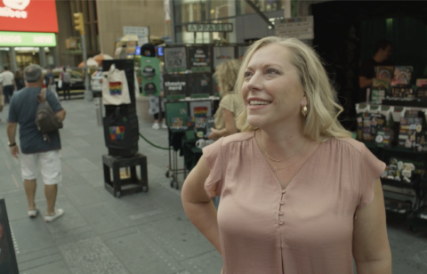 Lindsay in Times Square