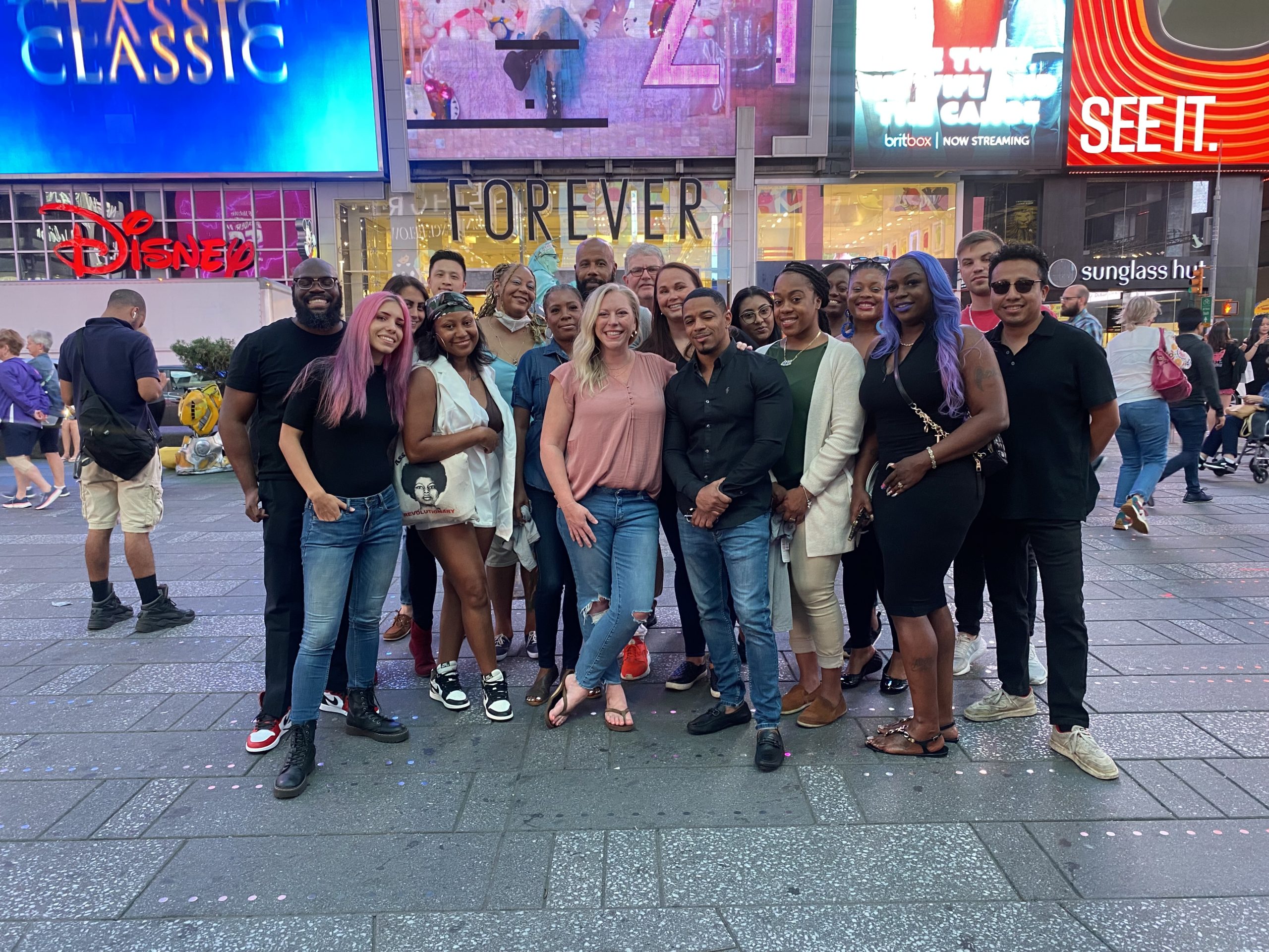 Lindsay and National Debt Relief team in Times Square