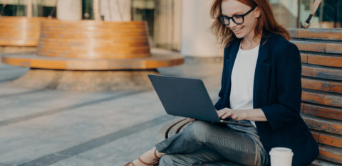 woman on laptop