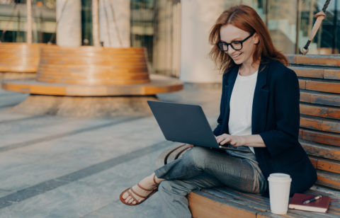 woman on laptop