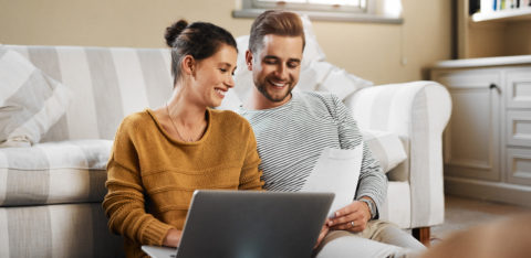 couple checking their credit score