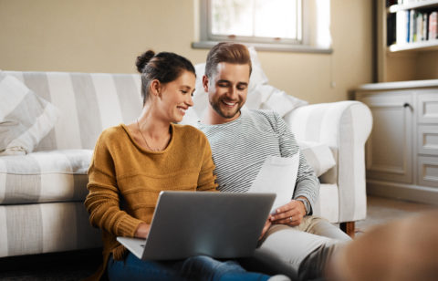 couple checking their credit score