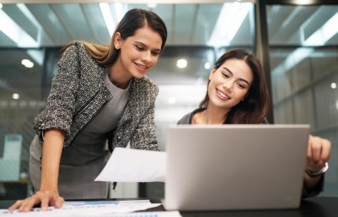 two female entrepreneurs working