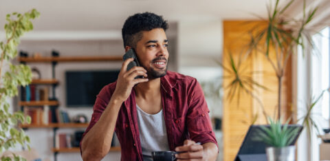 Adult man, making plans with his business partner.