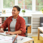 Woman working on computer