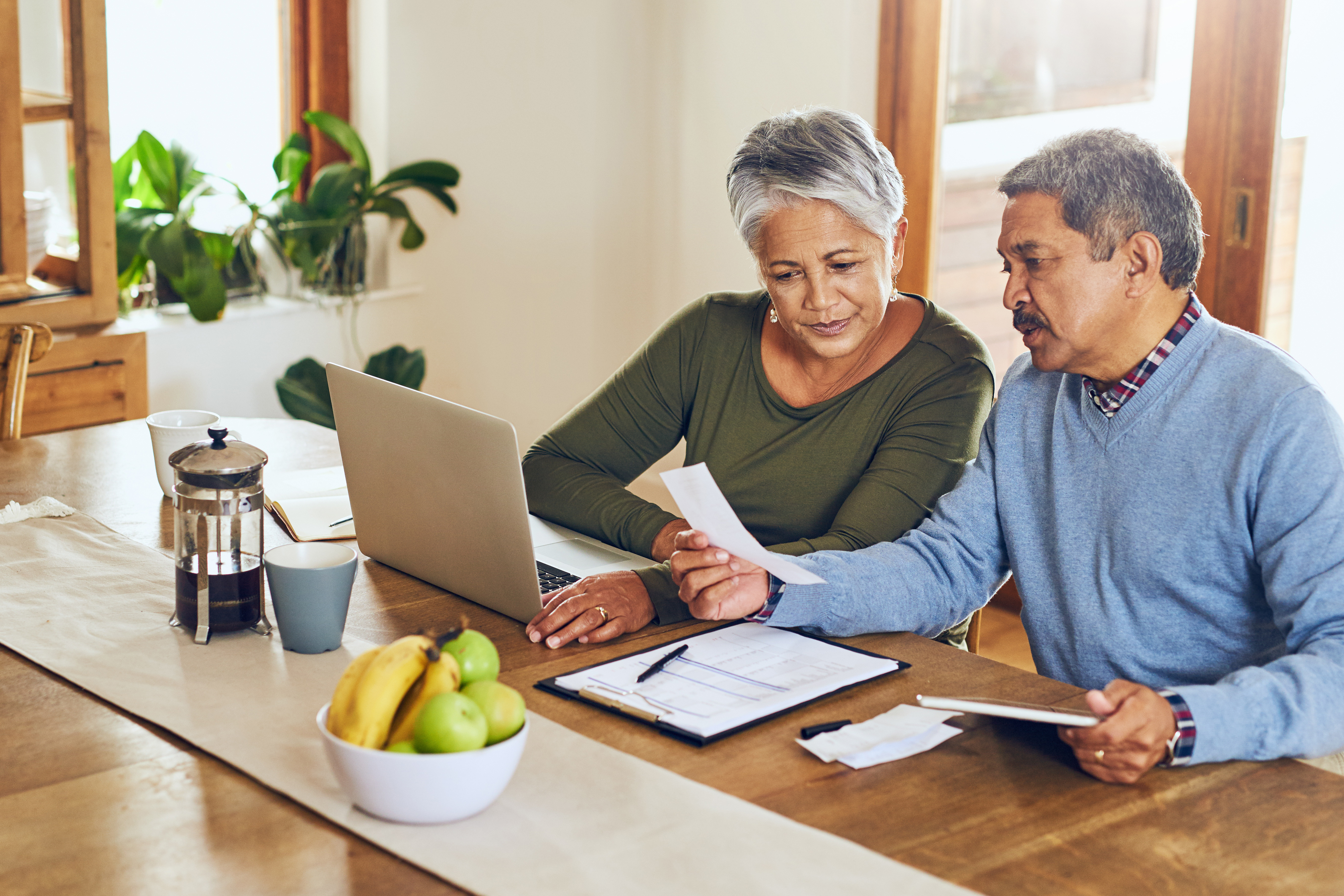 Older couple saving and investing